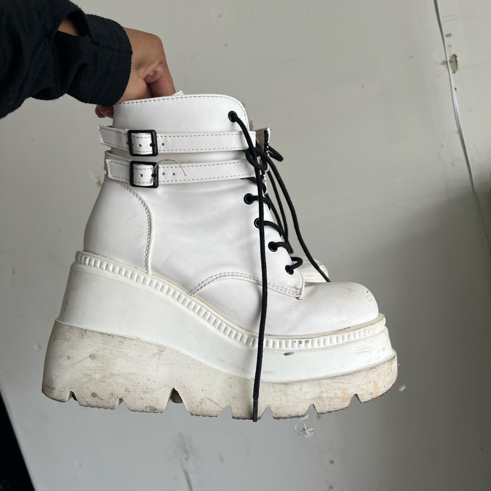 White Platform Booties - image 1